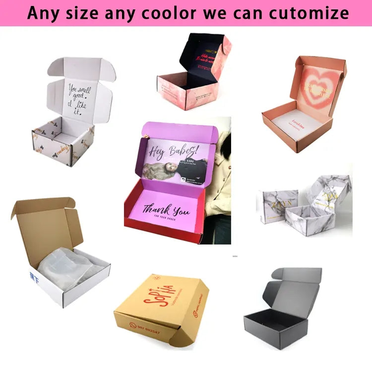 Free shipping 50pieces Personalized Mailer box custom logo printing shipping box