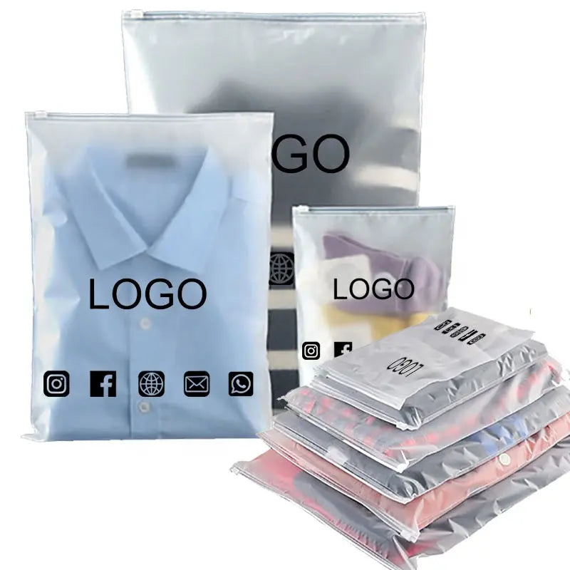 Custom frosted/clear zipper bag