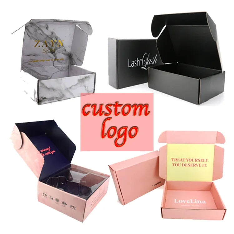 Free shipping 50pieces Personalized Mailer box custom logo printing shipping box