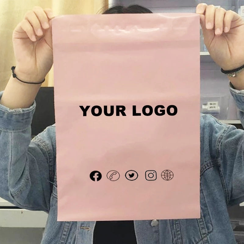 Free shipping 100pcs custom polymailer multiple color