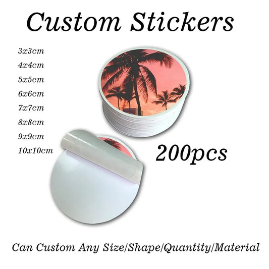 Custom Die-Cut Vinyl Personalized Stickers Waterproof Logo