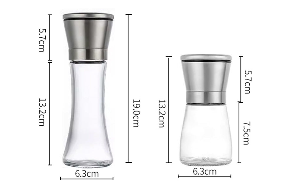 Stainless steel pepper grinder