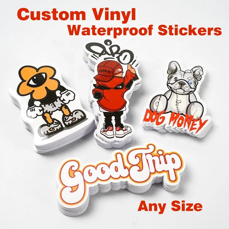 Custom Die-Cut Vinyl Personalized Stickers Waterproof Logo