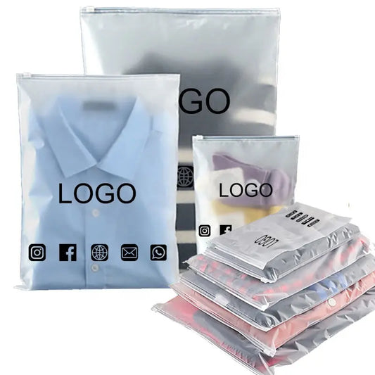 frosted/clear zipper bag