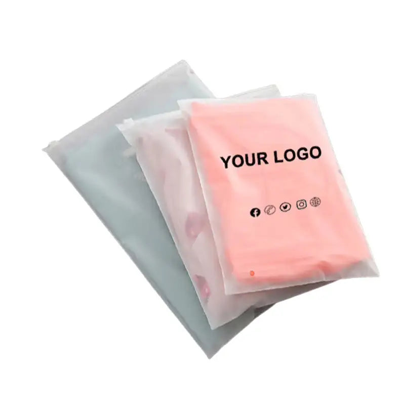 frosted/clear zipper bag