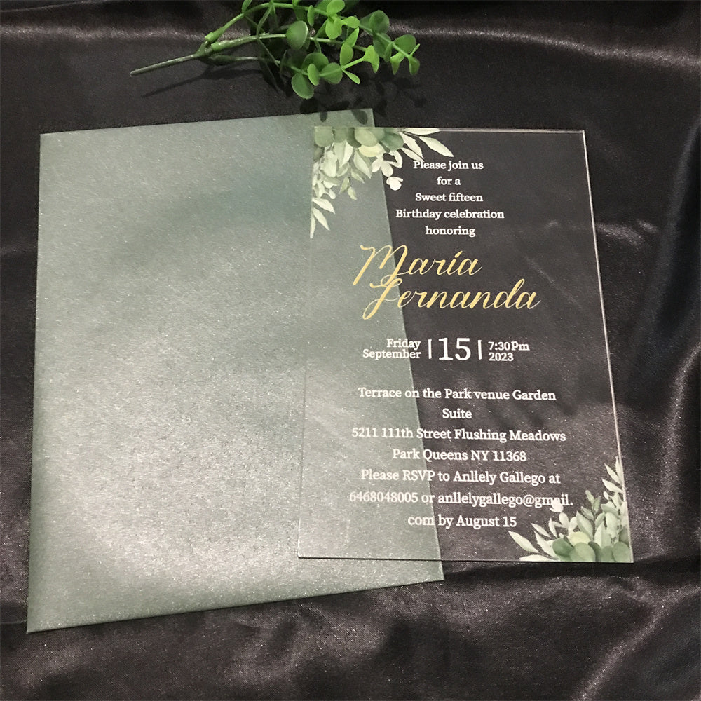 Floral-themed wedding invitations Customized corporate event cards