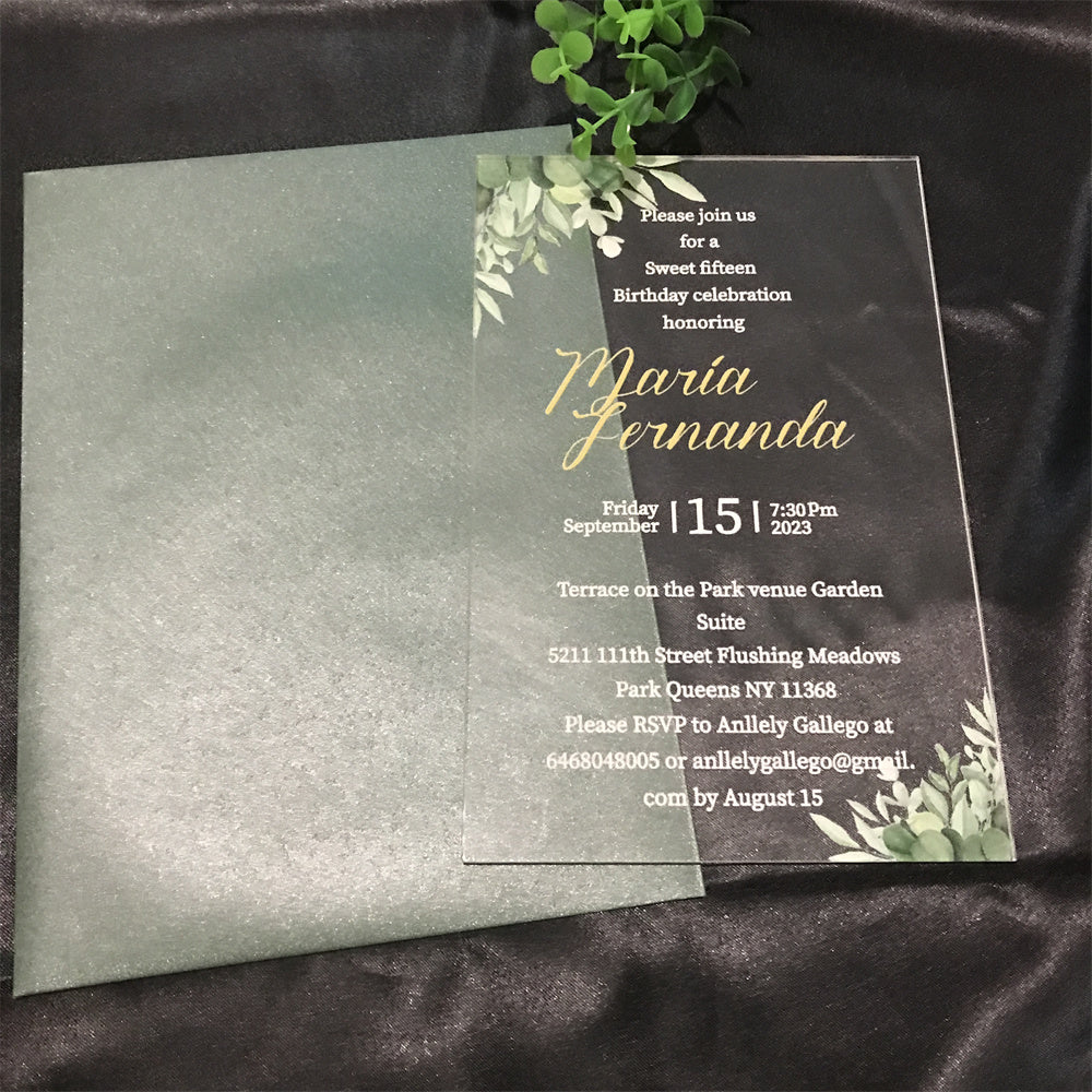 Floral-themed wedding invitations Customized corporate event cards