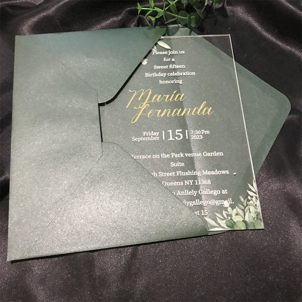 Floral-themed wedding invitations Customized corporate event cards