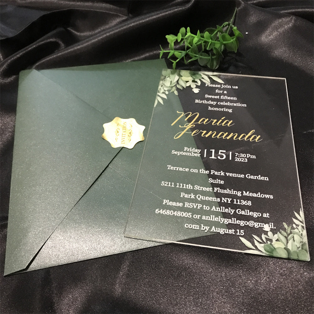 Floral-themed wedding invitations Customized corporate event cards