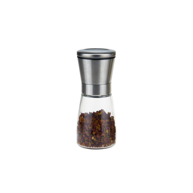 Stainless steel pepper grinder