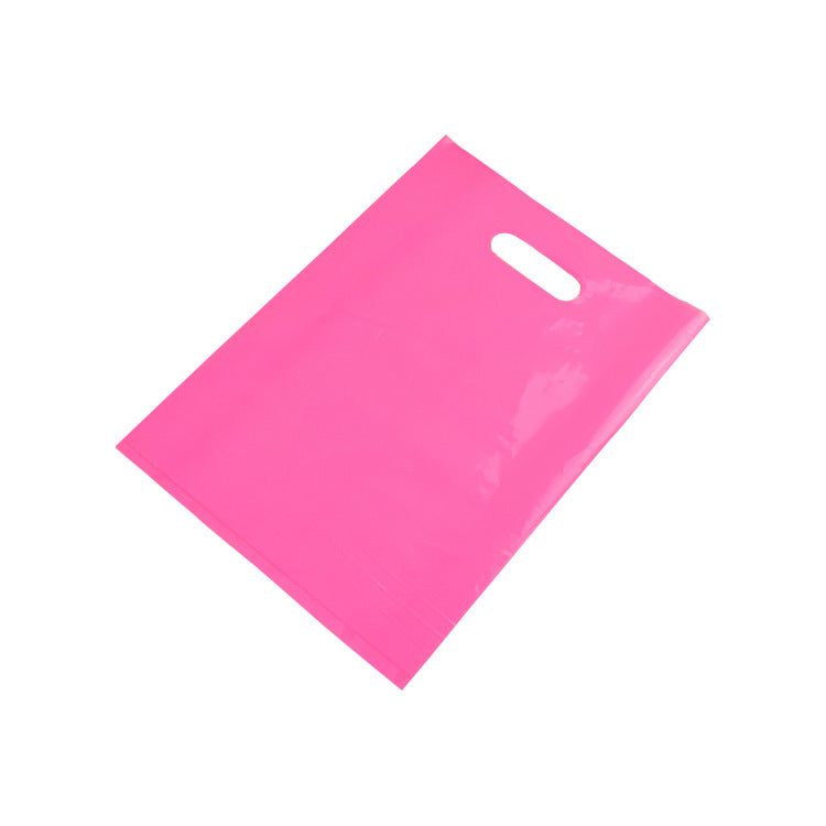 Custom plastic die cut handle shopping bag